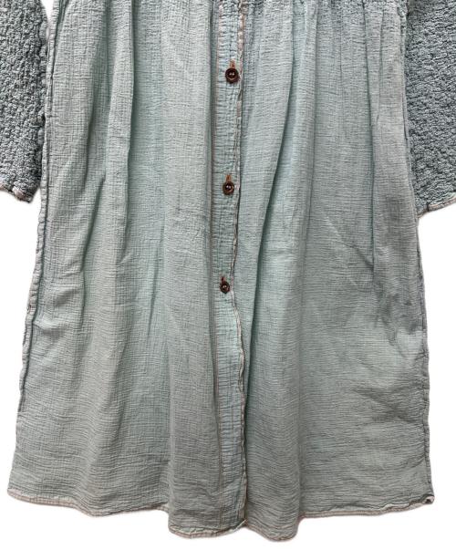 ISSEY MIYAKE me（イッセイ ミヤケ ミー）ISSEY MIYAKE me (イッセイ ミヤケ ミー) 長袖ワンピース スカイブルー サイズ:FREEの古着・服飾アイテム