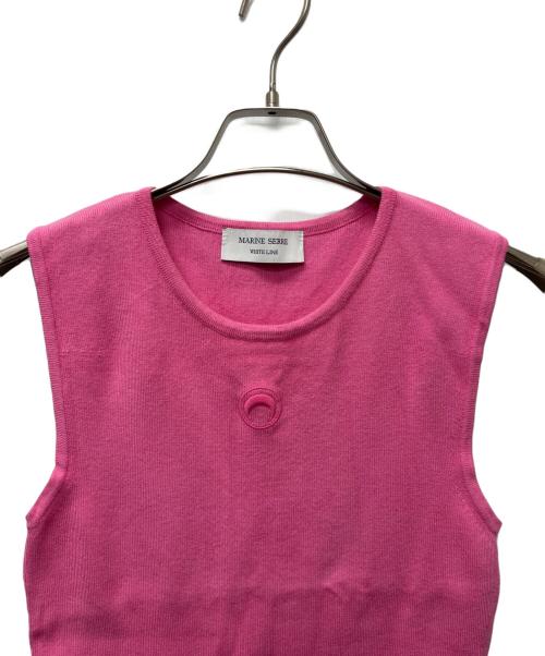 MARINE SERRE（マリーンセル）MARINE SERRE (マリーンセル) ニットベスト ピンク サイズ:Ｍの古着・服飾アイテム
