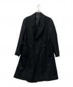 s'yteサイト）の古着「T/W GABARDINE SHAWL COLLAR DOUBLE COAT」｜ブラック
