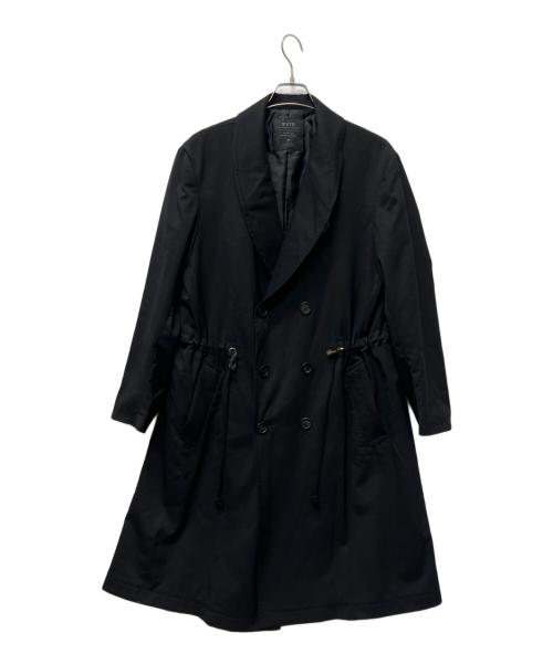s'yte（サイト）s'yte (サイト) T/W GABARDINE SHAWL COLLAR DOUBLE COAT ブラック サイズ:２の古着・服飾アイテム