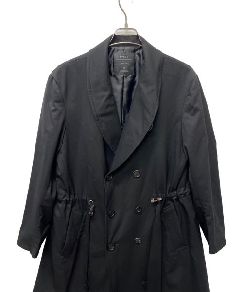 s'yte（サイト）s'yte (サイト) T/W GABARDINE SHAWL COLLAR DOUBLE COAT ブラック サイズ:２の古着・服飾アイテム