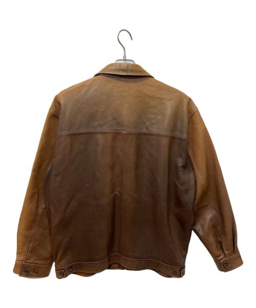 POLO RALPH LAUREN（ポロ・ラルフローレン）POLO RALPH LAUREN (ポロ・ラルフローレン) レザージャケット ブラウン サイズ:Ｌの古着・服飾アイテム