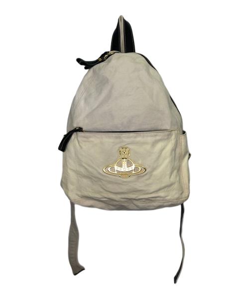 Vivienne Westwood（ヴィヴィアンウエストウッド）Vivienne Westwood (ヴィヴィアンウエストウッド) リュック ベージュ×ブラックの古着・服飾アイテム