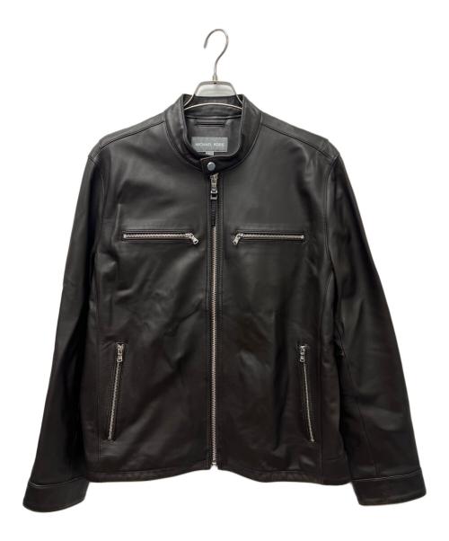 MICHAEL KORS（マイケル・コース）MICHAEL KORS (マイケル・コース) シングルライダースジャケット ブラック サイズ:Ｌの古着・服飾アイテム