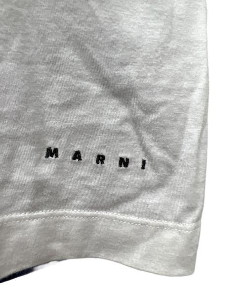 MARNI（マルニ）MARNI (マルニ) 半袖カットソー ホワイト×ブルー サイズ:４８の古着・服飾アイテム
