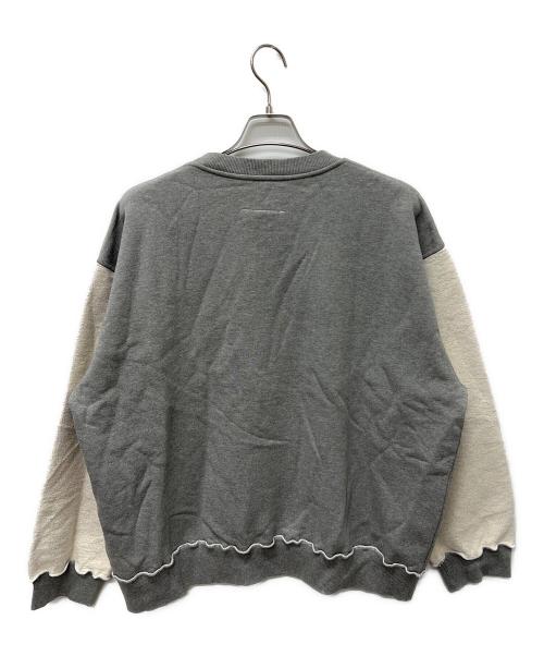 MM6 Maison Margiela（エムエムシックスメゾンマルジェラ）MM6 Maison Margiela (エムエムシックスメゾンマルジェラ) 切替スウェット グレー サイズ:Ｓの古着・服飾アイテム