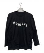 MM6 Maison Margielaエムエムシックスメゾンマルジェラ）の古着「長袖カットソー」｜ブラック