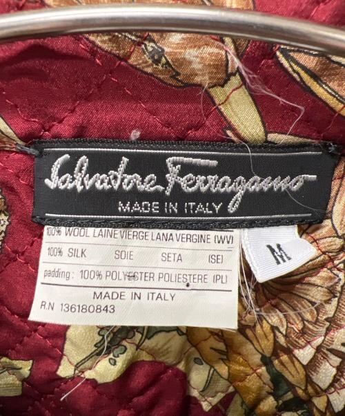 Salvatore Ferragamo（サルヴァトーレ フェラガモ）Salvatore Ferragamo (サルヴァトーレ フェラガモ) ニットジャケット レッド サイズ:Ｍの古着・服飾アイテム