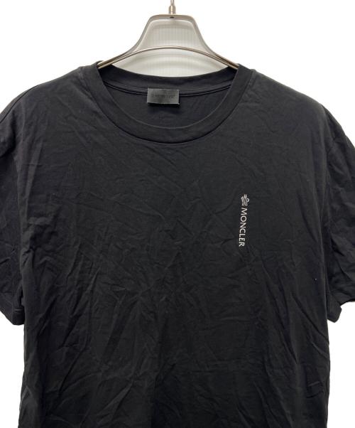 MONCLER（モンクレール）MONCLER (モンクレール) ロゴプリントTシャツ ブラック サイズ:3XLの古着・服飾アイテム