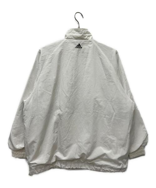 adidas（アディダス）adidas (アディダス) ハーフジップジャケット ホワイト サイズ:Ｌの古着・服飾アイテム