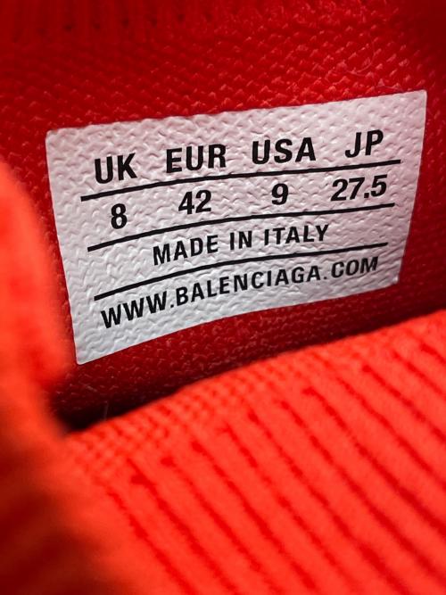 BALENCIAGA（バレンシアガ）BALENCIAGA (バレンシアガ) ハイカットスニーカー レッド サイズ:JP27.5の古着・服飾アイテム