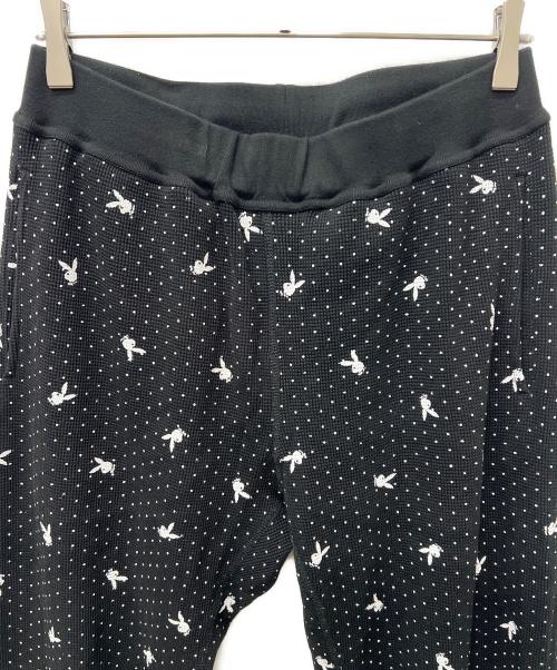 SUPREME（シュプリーム）SUPREME (シュプリーム) PLAY BOY (プレイボーイ) Waffle Therma Pants ブラック サイズ:Ｓの古着・服飾アイテム