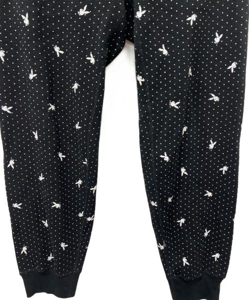 SUPREME（シュプリーム）SUPREME (シュプリーム) PLAY BOY (プレイボーイ) Waffle Therma Pants ブラック サイズ:Ｓの古着・服飾アイテム
