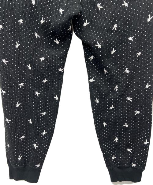 SUPREME（シュプリーム）SUPREME (シュプリーム) PLAY BOY (プレイボーイ) Waffle Therma Pants ブラック サイズ:Ｓの古着・服飾アイテム