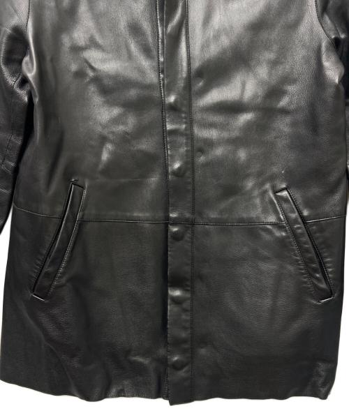 ARMANI COLLEZIONI（アルマーニ コレツィオーニ）ARMANI COLLEZIONI (アルマーニ コレツィオーニ) レザーコート ブラック サイズ:４８の古着・服飾アイテム