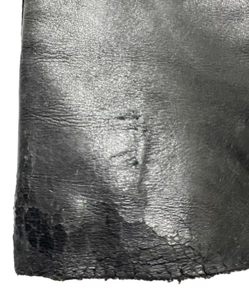 ARMANI COLLEZIONI（アルマーニ コレツィオーニ）ARMANI COLLEZIONI (アルマーニ コレツィオーニ) レザーコート ブラック サイズ:４８の古着・服飾アイテム