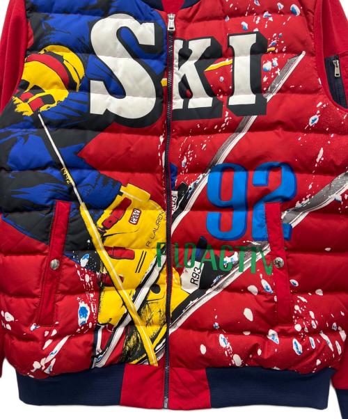 POLO（ポロ・ラルフローレン）POLO (ポロ) ダウンジャケット レッド サイズ:Ｌの古着・服飾アイテム