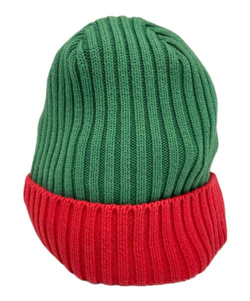 SUPREME（シュプリーム）SUPREME (シュプリーム) ニット帽 レッド×グリーン×ブラックの古着・服飾アイテム