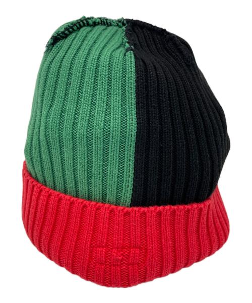 SUPREME（シュプリーム）SUPREME (シュプリーム) ニット帽 レッド×グリーン×ブラックの古着・服飾アイテム