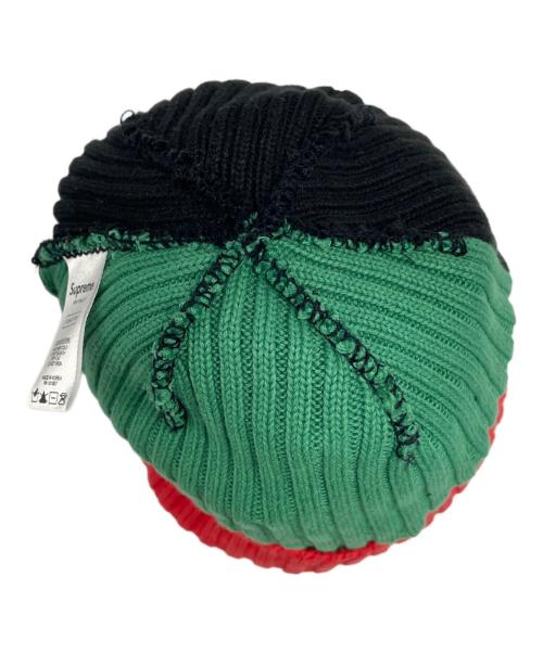 SUPREME（シュプリーム）SUPREME (シュプリーム) ニット帽 レッド×グリーン×ブラックの古着・服飾アイテム