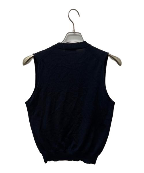 PRADA（プラダ）PRADA (プラダ) ニットベスト ネイビー サイズ:４６の古着・服飾アイテム