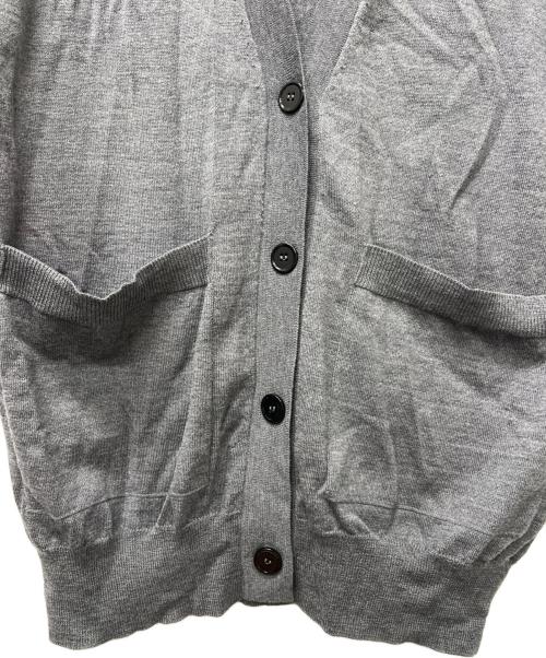 MM6 Maison Margiela（エムエムシックスメゾンマルジェラ）MM6 Maison Margiela (エムエムシックスメゾンマルジェラ) 薄手カーディガン グレー サイズ:Ｓの古着・服飾アイテム