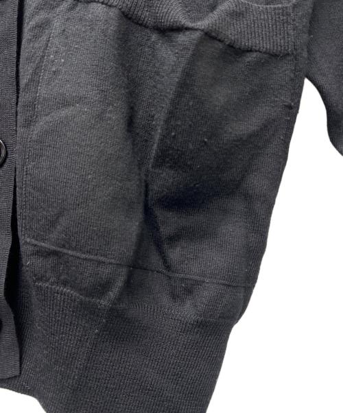 MM6 Maison Margiela（エムエムシックスメゾンマルジェラ）MM6 Maison Margiela (エムエムシックスメゾンマルジェラ) 薄手カーディガン ブラック×グリーン サイズ:Ｓの古着・服飾アイテム