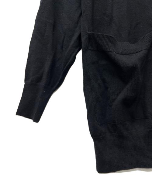 MM6 Maison Margiela（エムエムシックスメゾンマルジェラ）MM6 Maison Margiela (エムエムシックスメゾンマルジェラ) 薄手カーディガン ブラック×グリーン サイズ:Ｓの古着・服飾アイテム