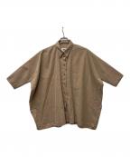 MM6 Maison Margielaエムエムシックスメゾンマルジェラ）の古着「半袖シャツ」｜ベージュ