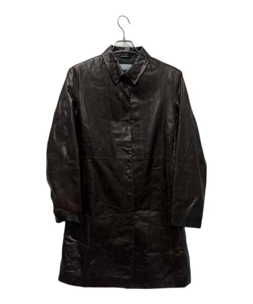 STRENESSE BLUE（ストラネスブルー）STRENESSE BLUE (ストラネスブルー) ラムレザージャケット ブラウン サイズ:３６の古着・服飾アイテム