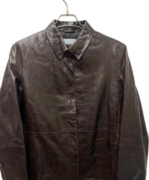 STRENESSE BLUE（ストラネスブルー）STRENESSE BLUE (ストラネスブルー) ラムレザージャケット ブラウン サイズ:３６の古着・服飾アイテム