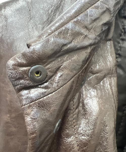 STRENESSE BLUE（ストラネスブルー）STRENESSE BLUE (ストラネスブルー) ラムレザージャケット ブラウン サイズ:３６の古着・服飾アイテム