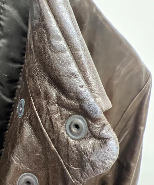 STRENESSE BLUE（ストラネスブルー）STRENESSE BLUE (ストラネスブルー) ラムレザージャケット ブラウン サイズ:３６の古着・服飾アイテム