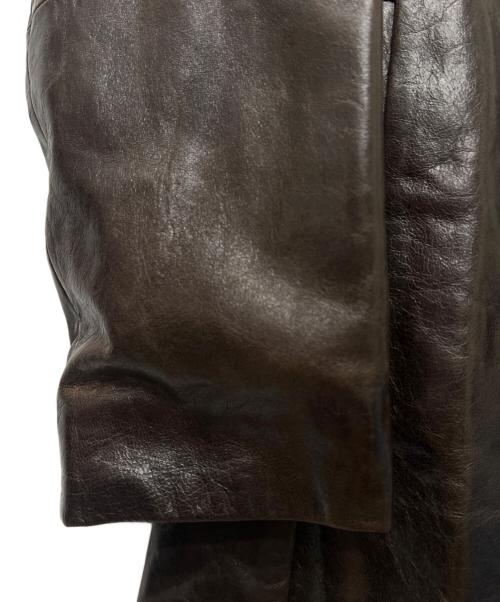 STRENESSE BLUE（ストラネスブルー）STRENESSE BLUE (ストラネスブルー) ラムレザージャケット ブラウン サイズ:３６の古着・服飾アイテム