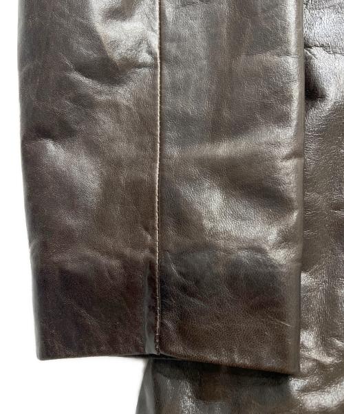 STRENESSE BLUE（ストラネスブルー）STRENESSE BLUE (ストラネスブルー) ラムレザージャケット ブラウン サイズ:３６の古着・服飾アイテム