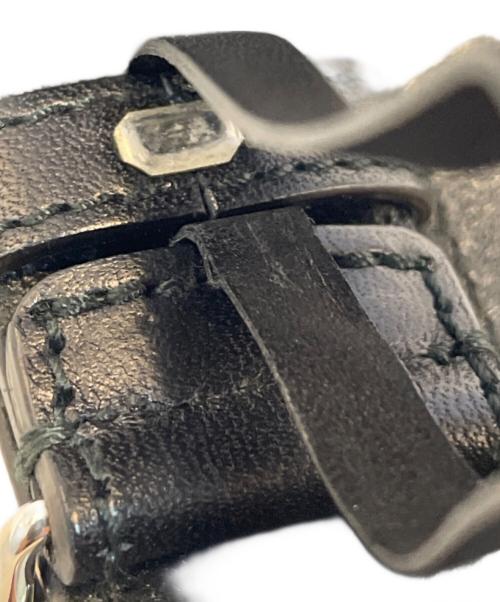 GUCCI（グッチ）GUCCI (グッチ) インターロッキングGバックルベルト ブラック×シルバーの古着・服飾アイテム