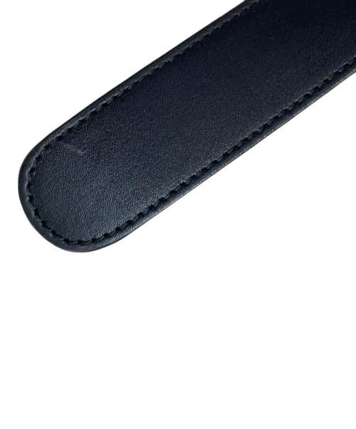 GUCCI（グッチ）GUCCI (グッチ) インターロッキングGバックルベルト ブラック×シルバーの古着・服飾アイテム