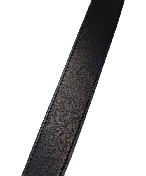 GUCCI（グッチ）GUCCI (グッチ) インターロッキングGバックルベルト ブラック×シルバーの古着・服飾アイテム