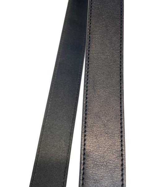 GUCCI（グッチ）GUCCI (グッチ) インターロッキングGバックルベルト ブラック×シルバーの古着・服飾アイテム