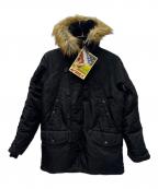 AVIREXアヴィレックス）の古着「中綿ジャケット」｜ブラック