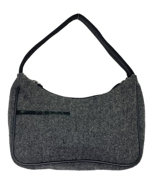 PRADA（プラダ）PRADA (プラダ) ハンドポーチ グレーの古着・服飾アイテム