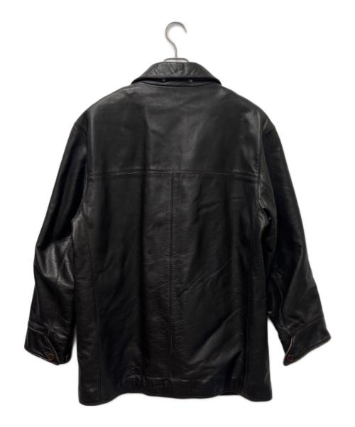 Calvin Klein（カルバンクライン）Calvin Klein (カルバンクライン) レザーコート ブラウン サイズ:Ｍの古着・服飾アイテム