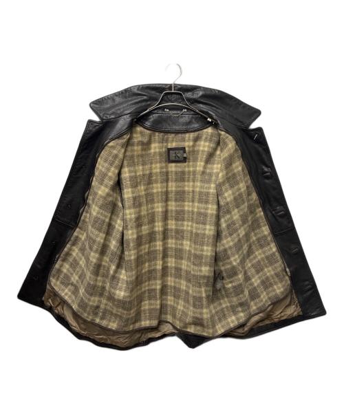 Calvin Klein（カルバンクライン）Calvin Klein (カルバンクライン) レザーコート ブラウン サイズ:Ｍの古着・服飾アイテム