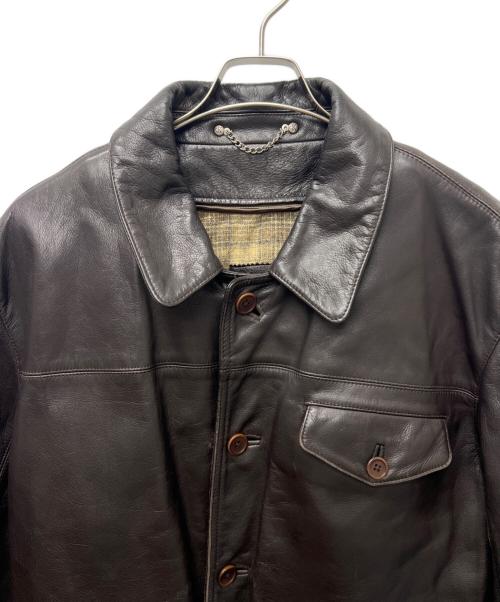 Calvin Klein（カルバンクライン）Calvin Klein (カルバンクライン) レザーコート ブラウン サイズ:Ｍの古着・服飾アイテム