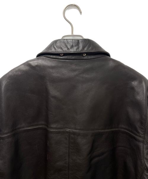 Calvin Klein（カルバンクライン）Calvin Klein (カルバンクライン) レザーコート ブラウン サイズ:Ｍの古着・服飾アイテム