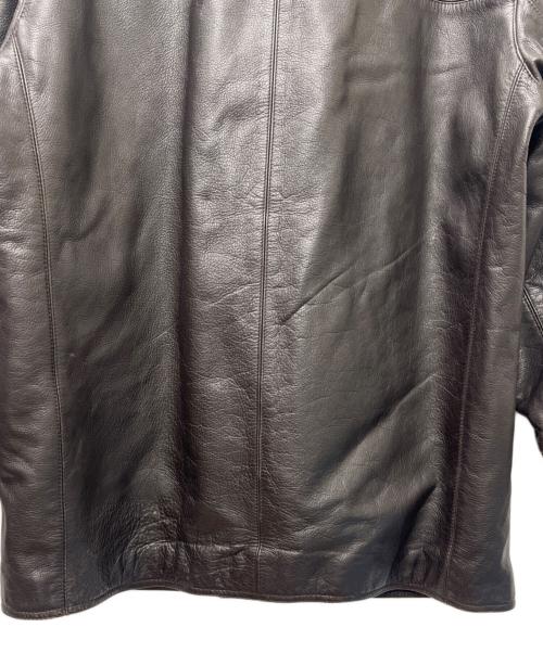 Calvin Klein（カルバンクライン）Calvin Klein (カルバンクライン) レザーコート ブラウン サイズ:Ｍの古着・服飾アイテム