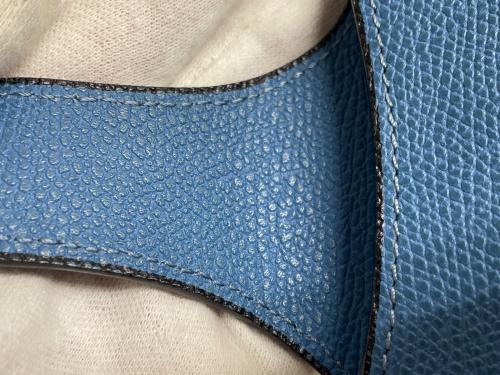 Valextra（ヴァレクストラ）Valextra (ヴァレクストラ) メガネケース ブルーの古着・服飾アイテム