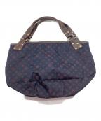 russetラシット）の古着「ハンドバッグ」｜ネイビー×ブラウン