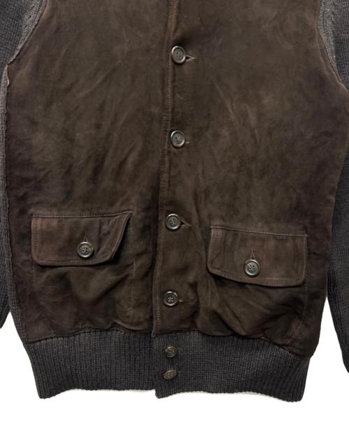 Zanone（ザノーネ）Zanone (ザノーネ) 切替ニットジャケット グレー サイズ:４８の古着・服飾アイテム