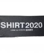 COMME des GARCONS SHIRTコムデギャルソンシャツ）の古着「Wool Cloth On Logo Printマフラー」｜グレー